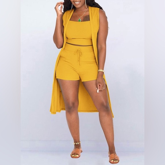 Lime Green 3 PC Solid Ribbed Set - Picture 7 of 11